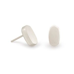 Kendra Scott Barrett Stud Earrings (Bright Silver)